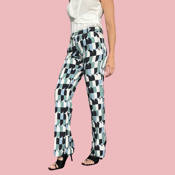 GEOMETRIC PRINT PANTS