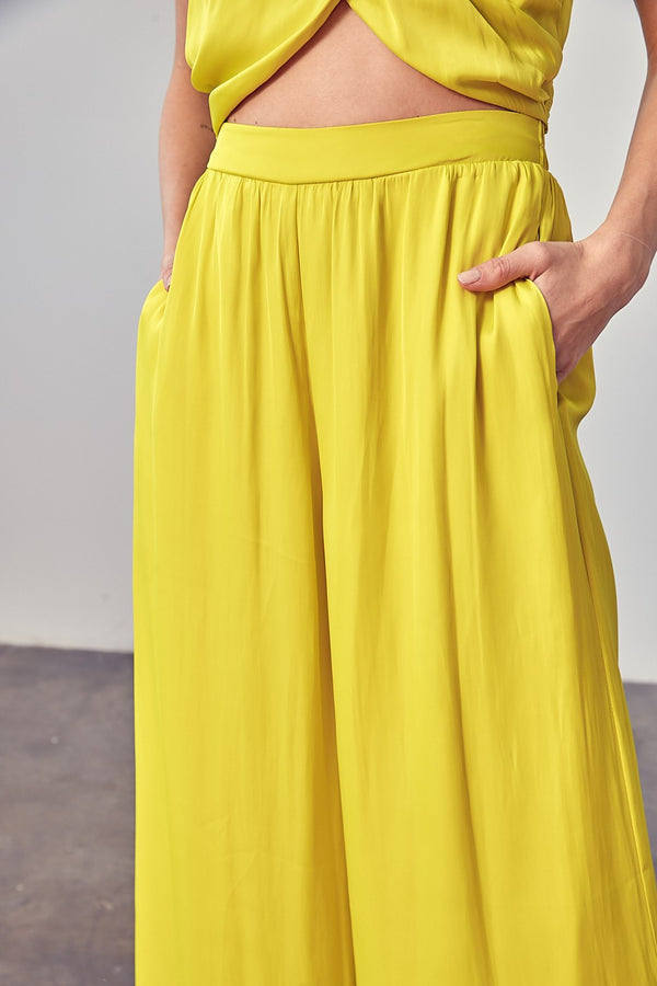 WIDE LEG LONG PANTS