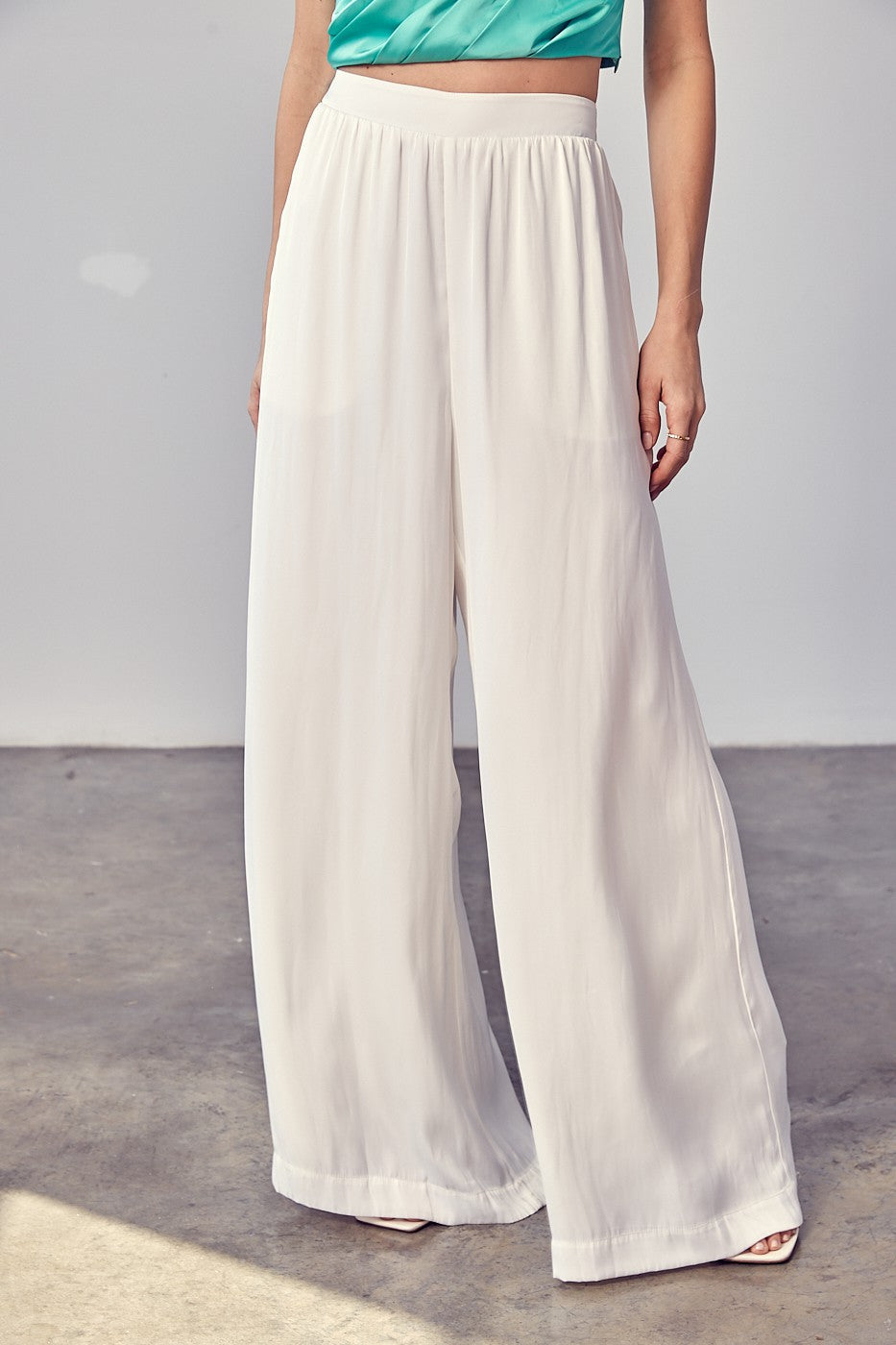 WIDE LEG LONG PANTS