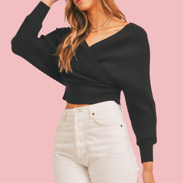 WIDE SHOULDER SWEATER TOP