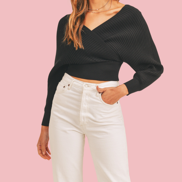 WIDE SHOULDER SWEATER TOP