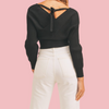 WIDE SHOULDER SWEATER TOP
