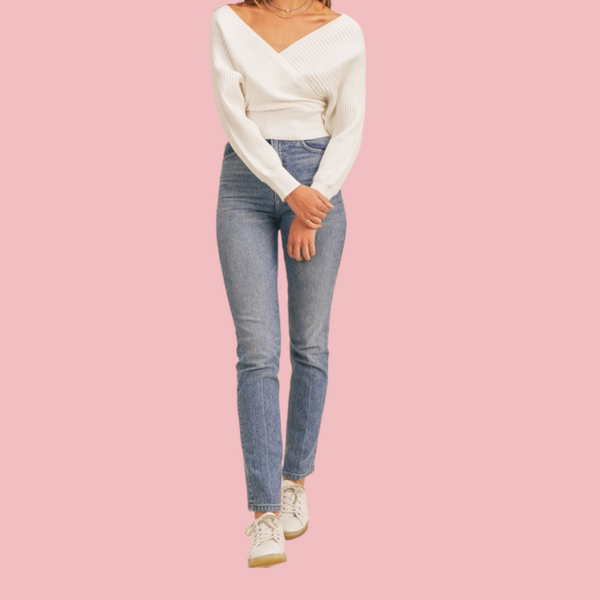 WIDE SHOULDER SWEATER TOP