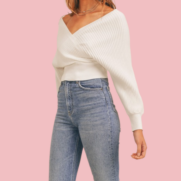 WIDE SHOULDER SWEATER TOP