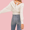 WIDE SHOULDER SWEATER TOP